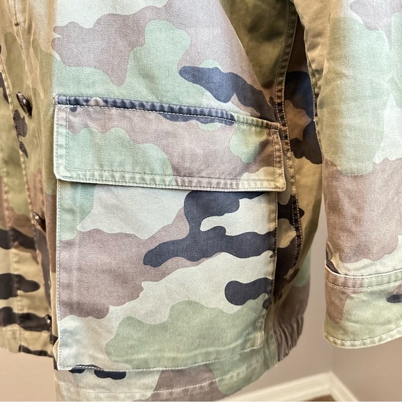 & Other Stories oversized military camo jacket Sz 6 - Picture 6 of 13
